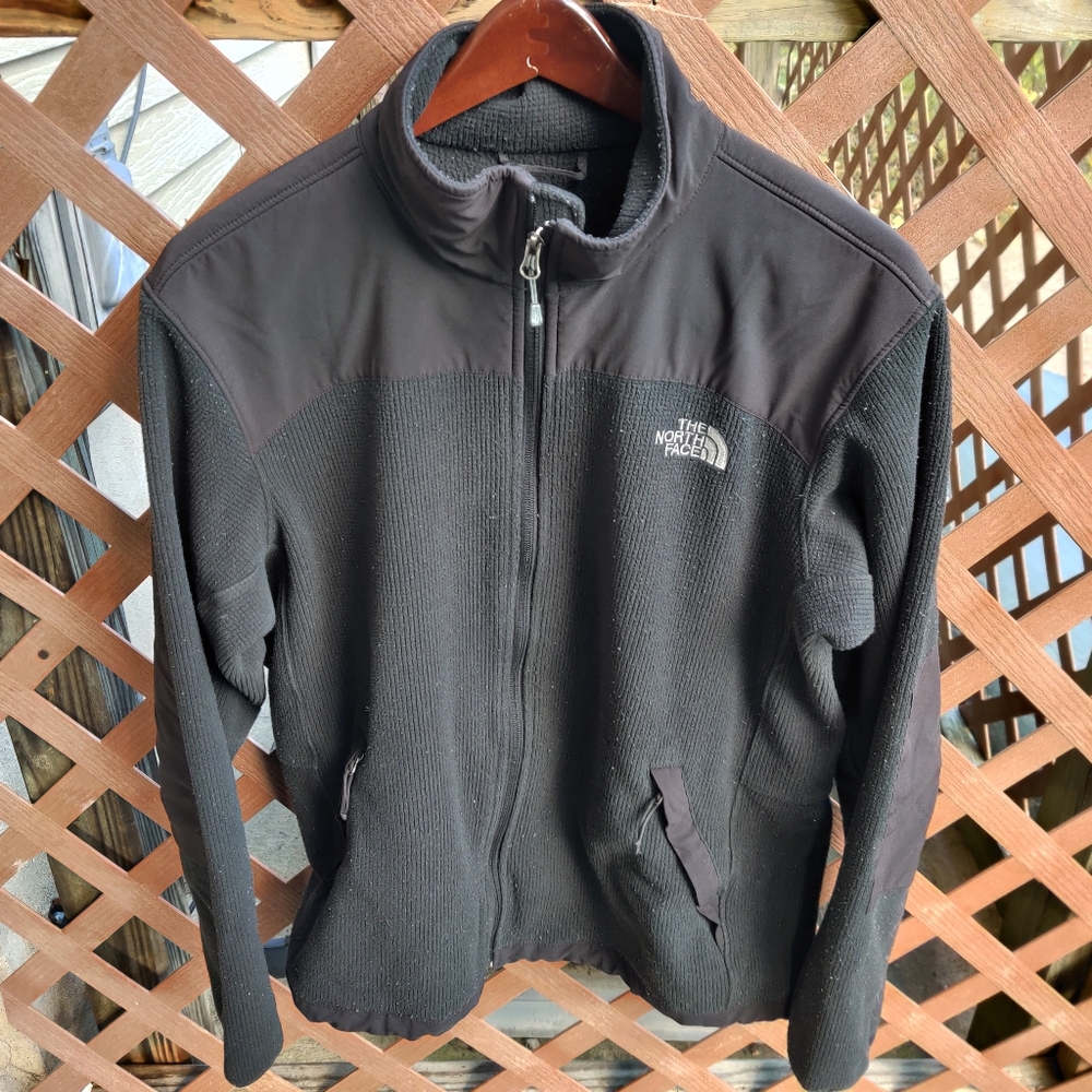North Face waffle grid fleece jacket